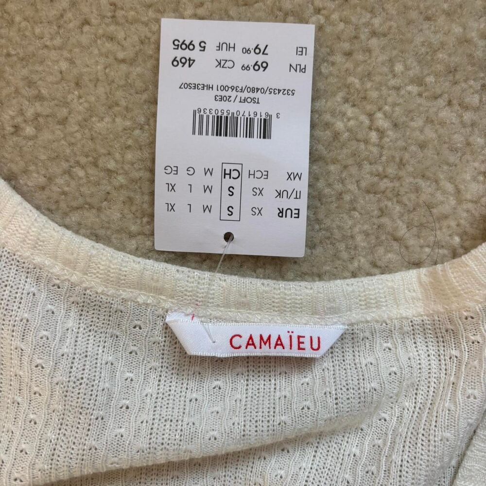 Unbranded Women's White and Cream Crop-top - Picture 2 of 4